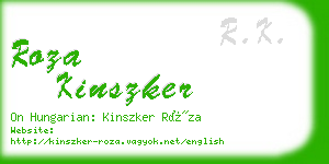 roza kinszker business card